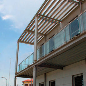 aluminum solar shading / for shelters / for roofs / orientable