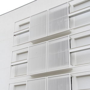 aluminum solar shading / for facade / vertical / horizontal