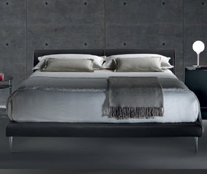 double bed / contemporary / upholstered / with upholstered headboard