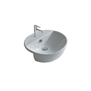 semi-recessed washbasin