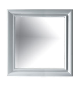 wall-mounted bathroom mirror / contemporary / square / lacquered wood