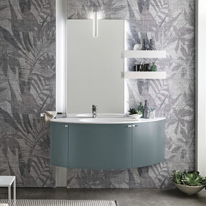 wall-hung washbasin cabinet / wooden / contemporary / with drawers