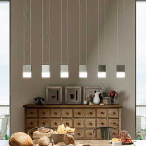 pendant lamp / contemporary / aluminum / polished stainless steel
