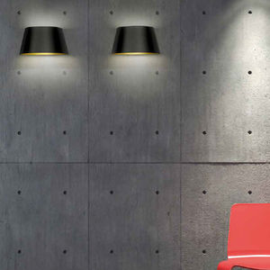 contemporary wall light / iron / sandblasted glass / LED