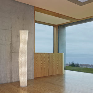 original design light column / stainless steel / LED / indoor