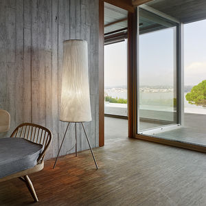 floor-standing lamp / contemporary / stainless steel mesh / handmade