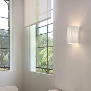 contemporary wall light / stainless steel mesh / LED / halogen