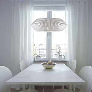 pendant lamp / contemporary / stainless steel / polycarbonate