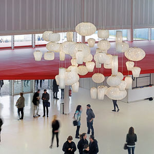 contemporary chandelier / stainless steel mesh / incandescent / LED