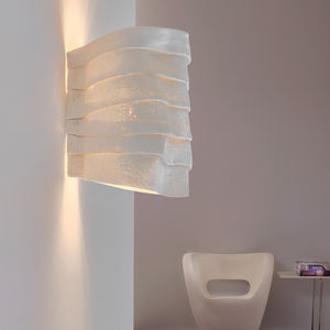 contemporary wall light / stainless steel mesh / LED / halogen