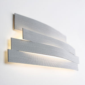 contemporary wall light / stainless steel / LED / linear