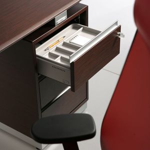 wooden office unit / metal / 3-drawer / modular