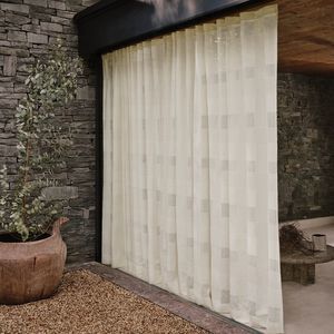 geometric pattern sheer curtain fabric 1