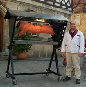 gas grill / floor-mounted / commercial