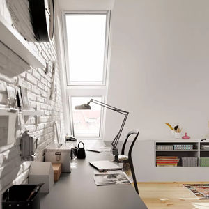 wooden roof window