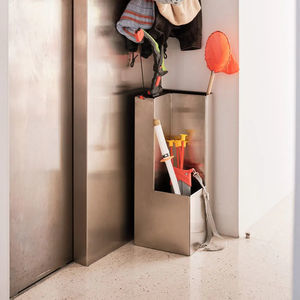 polished stainless steel umbrella stand
