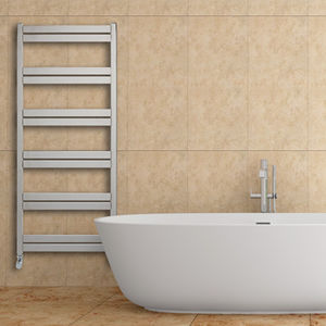 hot water towel radiator / electric / stainless steel / contemporary