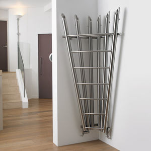 hot water towel radiator / electric / stainless steel / contemporary