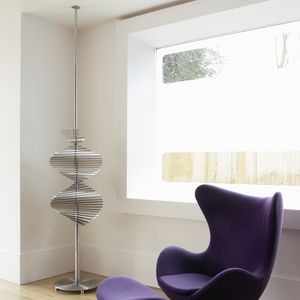 electric radiator / stainless steel / original design / free-standing