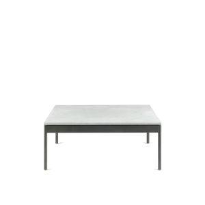contemporary coffee table / stainless steel / HPL / stone