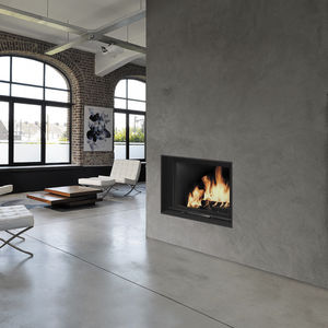 closed wood hearth