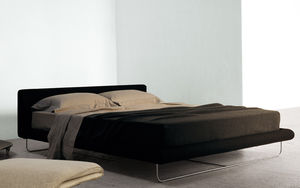 double bed / contemporary / upholstered / fabric
