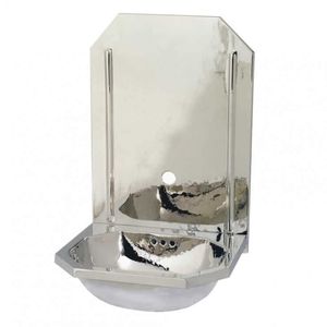 wall-mounted washbasin / copper / contemporary / with adjustable mirror