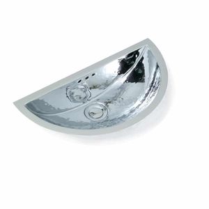 wall-mounted hand basin / semicircular / copper / commercial