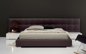 double bed / contemporary / upholstered / with upholstered headboard