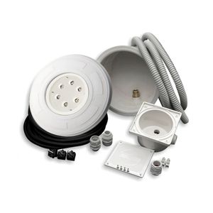 recessed floor light fixture / RGBW LED / round / flexible