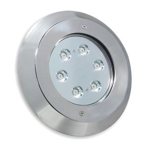 recessed floor light fixture / RGBW LED / round / for swimming pools