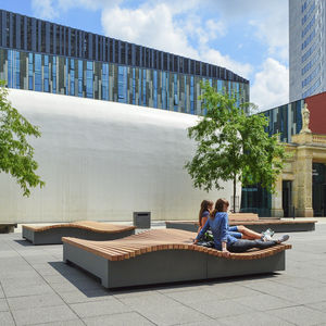 contemporary public bench