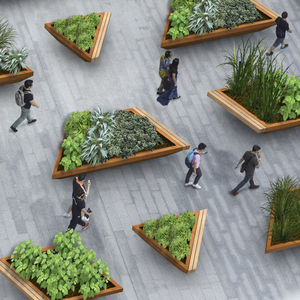 wooden planter