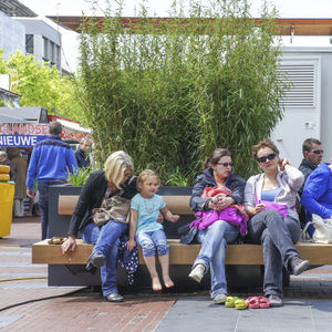 contemporary public bench