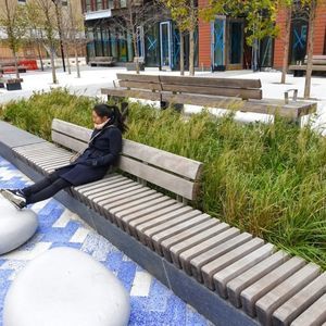 recycled plastic public bench 1