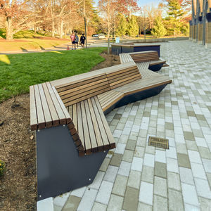 contemporary public bench