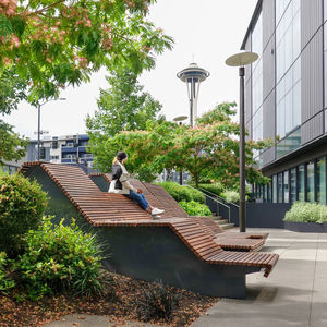contemporary public bench