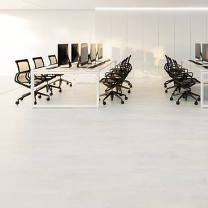 HDF laminated floor tile / floating / stone look / for domestic use