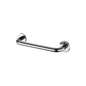 chromed metal grab bar