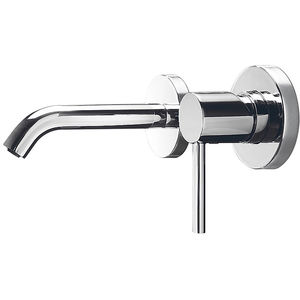 washbasin mixer tap / built-in / chromed metal / bathroom