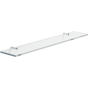 wall-mounted shelf / contemporary / chromed metal / bathroom