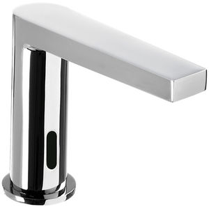 washbasin mixer tap / chromed metal / electronic / bathroom