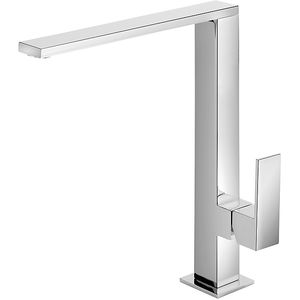 chromed metal mixer tap / kitchen / 1-hole