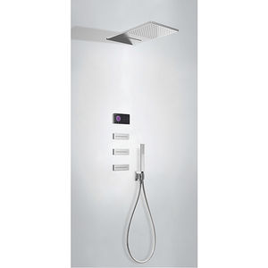 wall-mounted shower set / contemporary / with hand shower / thermostatic