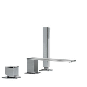 shower mixer tap / for bathtubs / countertop / chromed metal