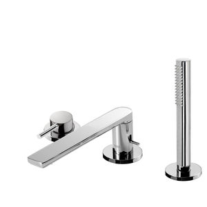 shower mixer tap / for bathtubs / countertop / chromed metal