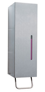 commercial soap dispenser / wall-mounted / stainless steel / manual