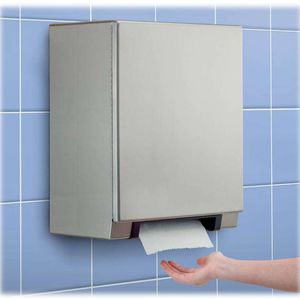 wall-mounted paper towel dispenser / metal / electronic