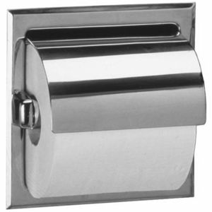 built-in toilet roll holder / stainless steel / commercial / home