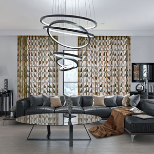 geometric pattern sheer curtain fabric